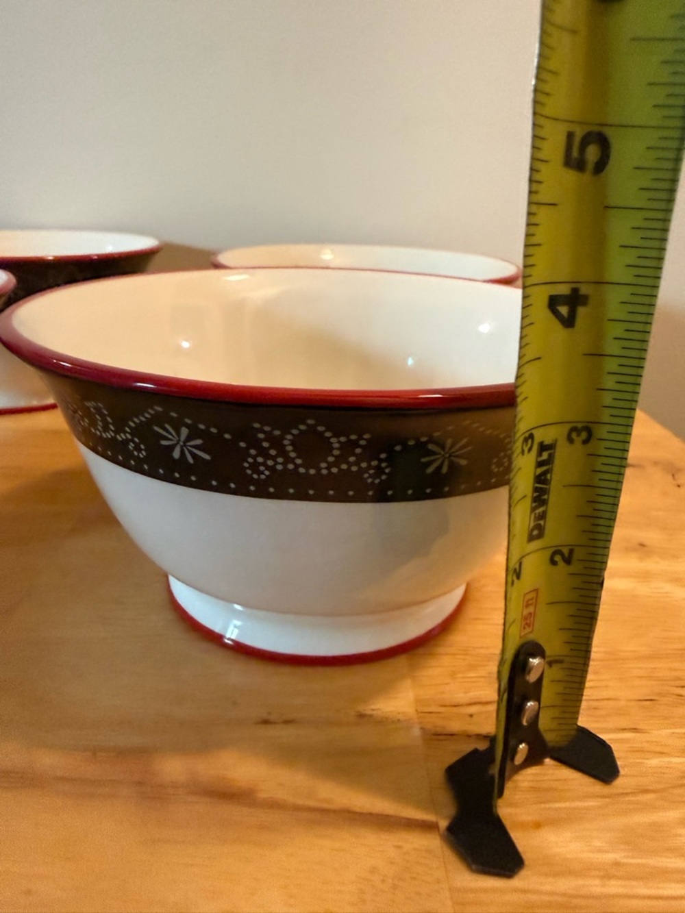 Cracker Barrel White and Red Rooster Ceramic Serving Bowls - Set of 4 - Picture 13 of 13